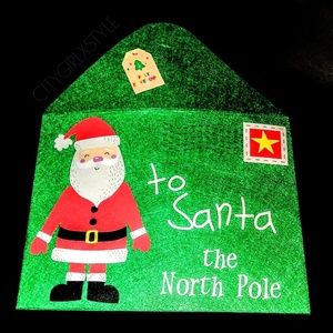 Last one! Santa Claus North Pole handmade envelope